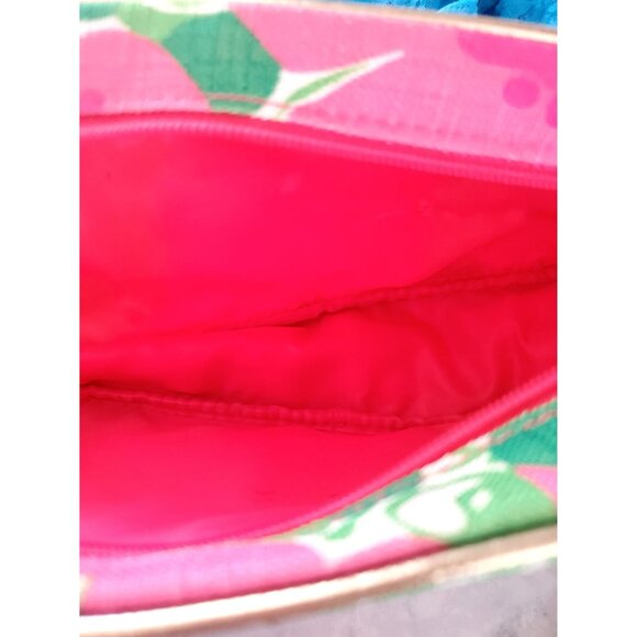 Lilly Pulitzer For Estee Lauder Floral Cosmetic Bag With Pink & Green Design - Picture 13 of 13